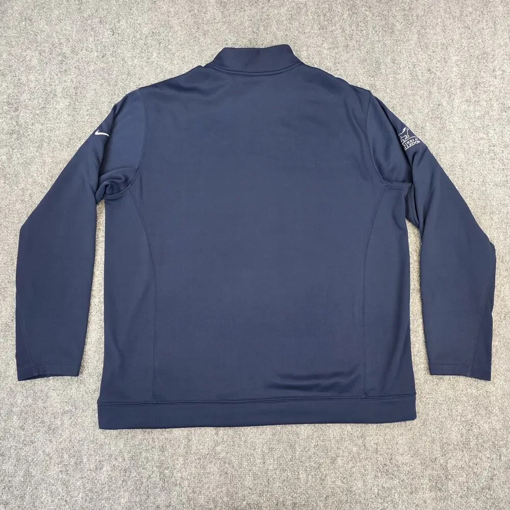 Nike Golf Pullover Mens XL Blue Tour Performance 1/4 Zip The Links at Challedon